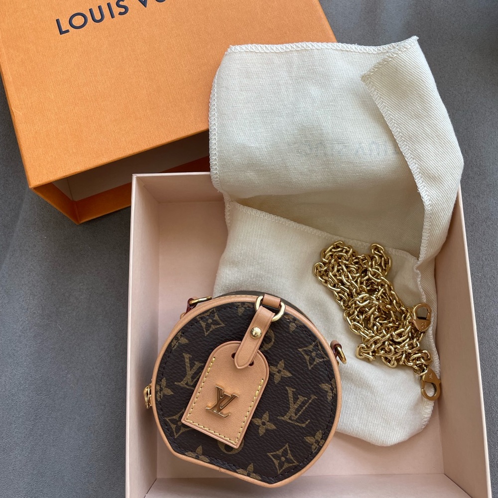 Louis Vuitton Boite Chapeau Necklace Bag Monogram Canvas